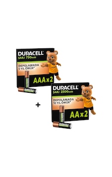 Duracell Şarj Edilebilir Aaa İnce Kalem Pil 2'li Paket 750 Mah & Duracell Şarj Edilebilir Aa Kalem Pil 2'li Paket 2500 Mah Duracell Şarj Edilebilir Aaa İnce Kalem Pil 2'li Paket 750 Mah & Duracell Şarj Edilebilir Aa Kalem Pil 2'li Paket 2500 Mah