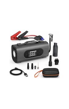 Enshall Ens001 Jump Starter - 10 İn 1 12000 Mah Araç Akü Takviye Cihazı Hava Kompresörü Powerbank Süpürge Led Fener Enshall Ens001 Jump Starter - 10 İn 1 12000 Mah Araç Akü Takviye Cihazı Hava Kompresörü Powerbank Süpürge Led Fener