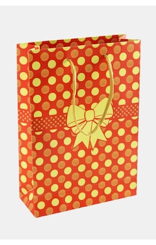 11x17 - 526 - Fiyonglu İpli Karton Çanta 1 - Spt-gld - Adet Turuncu