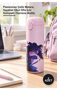 2 Adet Anime Baskılı Termos Paslanmaz Çelik Matara, Seyahat Okul Ofis İçin Kompakt Thermos Bottle Diğer 2 Adet Anime Baskılı Termos Paslanmaz Çelik Matara, Seyahat Okul Ofis İçin Kompakt Thermos Bottle Diğer