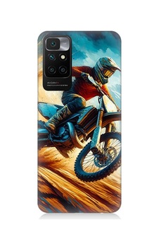 Xiaomi Redmi 10 Uyumlu Alevler Arasında Motosiklet Sıçrayışı Desenli Silikon Kılıf Çok Renkli Xiaomi Redmi 10 Uyumlu Alevler Arasında Motosiklet Sıçrayışı Desenli Silikon Kılıf Çok Renkli