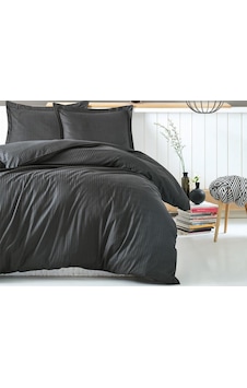 Cotton Box Stripe Antrasit Saten Çift Kişilik Nevresim Takımı Antrasit Cotton Box Stripe Antrasit Saten Çift Kişilik Nevresim Takımı Antrasit