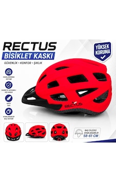 Bisiklet Kaskı Y-48 Kırmızı Yetişkin Vizörlü Led Işıklı Beden 58/61 Bisiklet Kaskı Y-48 Kırmızı Yetişkin Vizörlü Led Işıklı Beden 58/61