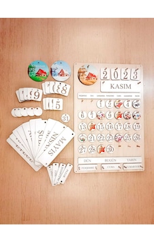 Montessori Çocuk Takvimi Ahşap Takvim