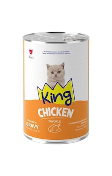 King Tavuk Etli Yavru Kedi Konserve Maması 400 G