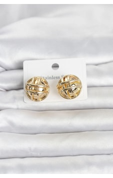Mey İthalat 316l Çelik Gold Renk Desenli Top Model Kadın Küpe Çok Renkli Mey İthalat 316l Çelik Gold Renk Desenli Top Model Kadın Küpe Çok Renkli