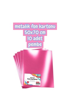 Pembe Metalik Fon Kartonu 50x70 Cm 10 Adet 1 Pembe Metalik Fon Kartonu 50x70 Cm 10 Adet 1