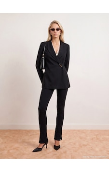 Dilvin 60814 Gold Düğmeli Blazer-siyah Dilvin 60814 Gold Düğmeli Blazer-siyah