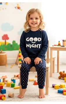 Kız Çocuk Pamuklu Desenli Pijama Takımı 250575 Lacivert01 Lacivert01 Kız Çocuk Pamuklu Desenli Pijama Takımı 250575 Lacivert01 Lacivert01