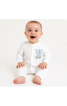 Sebi Bebe Puantiyeli Ayılı Papyonlu Tulum 1138 Mint Sebi Bebe Puantiyeli Ayılı Papyonlu Tulum 1138 Mint