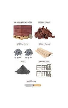 minyatür hane 600 tuğla+250 kiremit + 250 parke taşı seti minyatür hane 600 tuğla+250 kiremit + 250 parke taşı seti