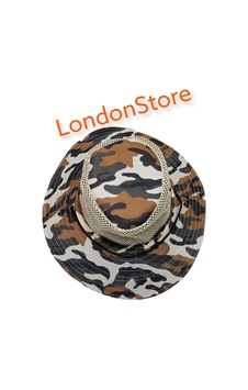 Londonstore Unisex Fileli Kamufılaj Desen Kovboy Şapka Kahverengi Londonstore Unisex Fileli Kamufılaj Desen Kovboy Şapka Kahverengi