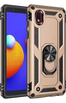 Galaxy A01 Core Kılıf Zore Vega Kapak Gold Galaxy A01 Core Kılıf Zore Vega Kapak Gold