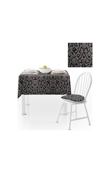 Damask Desenli Siyah Beyaz Dijital Baskılı Süet Dokuma Masa Örtüsü 140x260 Damask Desenli Siyah Beyaz Dijital Baskılı Süet Dokuma Masa Örtüsü 140x260