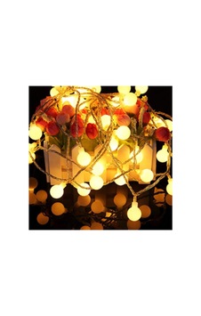 Pilli Top Ledli Mini Ampüllü Led Işık Top Led Aydınlatma 10 Ledli Beyaz
