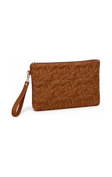 Adelina Bags Süet Yıldız Nakış İşlemeli Portföy El Çantası Bilek Askılı Astarlı Süet Clutch Çanta Taba Adelina Bags Süet Yıldız Nakış İşlemeli Portföy El Çantası Bilek Askılı Astarlı Süet Clutch Çanta Taba