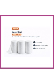 Gees Global Sargı Bezi 15 Cm X 10 M 3 Adet Pamuklu Hidrofil Gazlı Bez Rulo Sargı Bezi Seti Gbzs Gees Global Sargı Bezi 15 Cm X 10 M 3 Adet Pamuklu Hidrofil Gazlı Bez Rulo Sargı Bezi Seti Gbzs