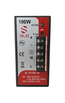 Soljex Sl-m100-24 ,110v..220vac 24vdc/4.2a Güç Kaynağı 1 Adet Soljex Sl-m100-24 ,110v..220vac 24vdc/4.2a Güç Kaynağı 1 Adet