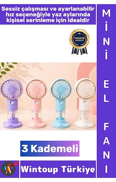 Vantilatör Seyahat Tipi Kompakt Taşınabilir Hafif Sessiz Çalışma Ev Ofis Yaz Serinleme Şık Su Hazne Vantilatör Seyahat Tipi Kompakt Taşınabilir Hafif Sessiz Çalışma Ev Ofis Yaz Serinleme Şık Su Hazne