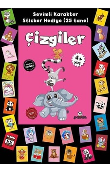 Çizgiler - Stickerlı 4+ Yaş - Afife Çoruk - Panda Çizgiler - Stickerlı 4+ Yaş - Afife Çoruk - Panda