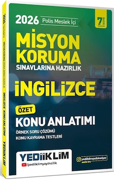 Yediiklim 2026 Polis Meslek İçi Misyon Koruma Sınavlarına Hazırlık İngilizce Konu Anlatımlı Soru Bankası Yediiklim 2026 Polis Meslek İçi Misyon Koruma Sınavlarına Hazırlık İngilizce Konu Anlatımlı Soru Bankası