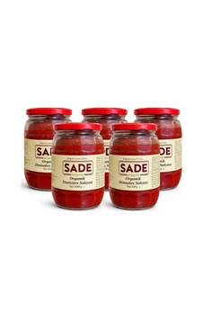 Sade Organik Domates Salçası 650 Gr 5 Li Paket Sade Organik Domates Salçası 650 Gr 5 Li Paket