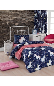 Eponj Home Kolay Ütülenir Nevresim Takımı Tek Kişilik Magicunicorn Laci