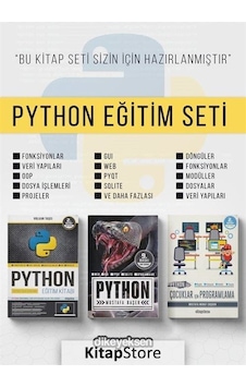 Python Eğitim Seti - 3 Kitap Takım - Mustafa Başer - Dikeyeksen Python Eğitim Seti - 3 Kitap Takım - Mustafa Başer - Dikeyeksen