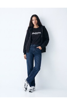 LTB Relaxed Fit Fermuarlı Kapüşonlu Siyah Sweatshırt LTB Relaxed Fit Fermuarlı Kapüşonlu Siyah Sweatshırt