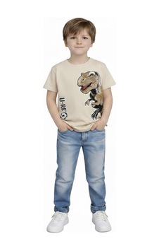 Yale Kids 3-8 Yaş Erkek Çocuk %95 Pamuklu Tişört Bej Yale Kids 3-8 Yaş Erkek Çocuk %95 Pamuklu Tişört Bej