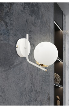 Şenna Beyaz-altın Renkte Beyaz Glob Camlı Modern Aplik Beyaz Beyaz Şenna Beyaz-altın Renkte Beyaz Glob Camlı Modern Aplik Beyaz Beyaz
