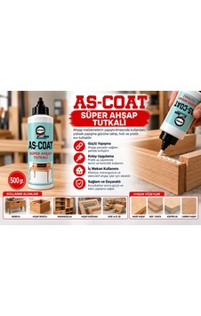 As-coat Süper Ahşap Tutkalı 500 Gr Mobilya Ve Marangoz Tutkalı As-coat Süper Ahşap Tutkalı 500 Gr Mobilya Ve Marangoz Tutkalı