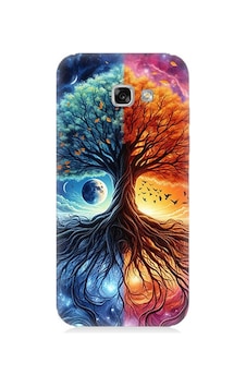 Samsung Galaxy A7 2017 Uyumlu Hayat Ağacı Ve Gece Gündüz Desenli Silikon Kılıf Çok Renkli Samsung Galaxy A7 2017 Uyumlu Hayat Ağacı Ve Gece Gündüz Desenli Silikon Kılıf Çok Renkli