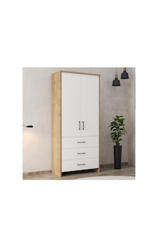 2 Kapaklı 3 Çekmeceli Safir Meşe-beyaz Gardırop Modern Kullanışlı Çok Amaçlı Dolap 80x38x182 Cm Safir Meşe - Beyaz - 761702515 Safir Meşe - Beyaz 2 Kapaklı 3 Çekmeceli Safir Meşe-beyaz Gardırop Modern Kullanışlı Çok Amaçlı Dolap 80x38x182 Cm Safir Meşe - Beyaz - 761702515 Safir Meşe - Beyaz