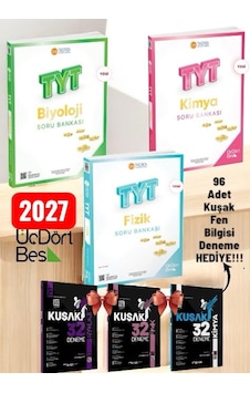 Üç Dört Beş Yayıncılık 345 Yayınları 2027 Tyt Fen Bilimleri Fizik Kimya Biyoloji Seti + 96 Tyt Deneme Hediyeli Üç Dört Beş Yayıncılık 345 Yayınları 2027 Tyt Fen Bilimleri Fizik Kimya Biyoloji Seti + 96 Tyt Deneme Hediyeli