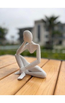 Düşünen Figür Dekoratif Heykel Soyut & Modern Sanat Biblo 17cm