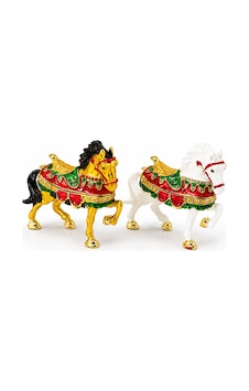 10 Adet Taşlı At Figürü Masa Dekoru Ve Biblo, Ev Ve Ofis İçin Süsleme, 10x9 Cm, Horse Figurine 1