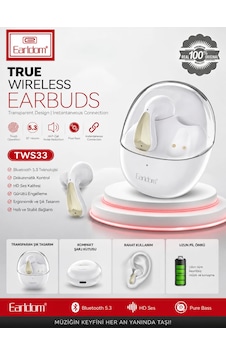 Earldom Tws33 Bt 5.3 Kablosuz Airpods Kulaklık Earldom Tws33 Bt 5.3 Kablosuz Airpods Kulaklık