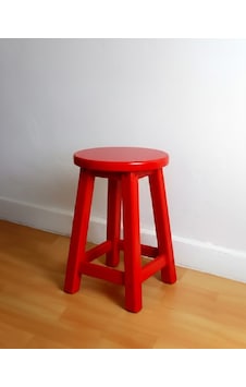 Ahşap Tabure 40 Cm / Arbrestore Kırmızı Ahşap Tabure 40 Cm / Arbrestore Kırmızı