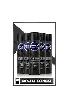 Nivea Men Deep Dimension Erkek Sprey Deodorant 5 x 150 ML Nivea Men Deep Dimension Erkek Sprey Deodorant 5 x 150 ML