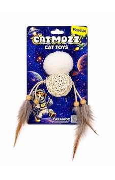 Catmozz Premium Peluş Ponpon & Bambu Top Oyuncak Catmozz Premium Peluş Ponpon & Bambu Top Oyuncak