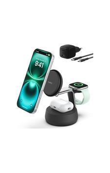 Belkin Ultracharge Pro Magsafe Uyumlu 3 Ü 1 Arada Qi2 25w Kablosu