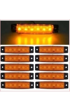10 Adet Parmak Lamba 6 Ledli Sarı 10 Adet Parmak Lamba 6 Ledli Sarı