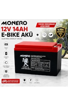 Monero 12v-14 Amper Yatık E-bıke Akü- Yeni Tarihli Ebatlar: 150x101x99mm Monero 12v-14 Amper Yatık E-bıke Akü- Yeni Tarihli Ebatlar: 150x101x99mm