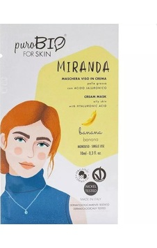 Purobio Miranda Cream Mask Oily Skin Banana Muz 10 Ml - Tek Kullanım Purobio Miranda Cream Mask Oily Skin Banana Muz 10 Ml - Tek Kullanım