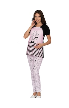 Flz Lohusa Kısa Kol Pijama Takım L78-01 Flz Lohusa Kısa Kol Pijama Takım L78-01