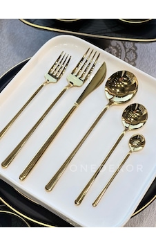 36 Parça Asil Çatal Kaşık Bıçak Çkb Seti Gold-3014 36 Parça Asil Çatal Kaşık Bıçak Çkb Seti Gold-3014