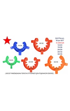 Şilif Pensi Klips Set 5 Adet/pk 14/23, 19/26, 24/29, 29/32, 34/35