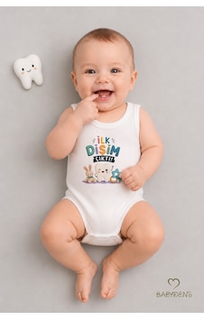 Babyden's Diş Buğdayı Body %100 Pamuk İlk Dişim Çıktı Baskılı Kolsuz Bebek Body Çıtçıtlı Unisex Yenidoğan Zıbın Beyaz Babyden's Diş Buğdayı Body %100 Pamuk İlk Dişim Çıktı Baskılı Kolsuz Bebek Body Çıtçıtlı Unisex Yenidoğan Zıbın Beyaz