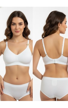 Kadın Lingerie Lazer Kesim Push Up Balensiz Sütyen Beyaz Kadın Lingerie Lazer Kesim Push Up Balensiz Sütyen Beyaz